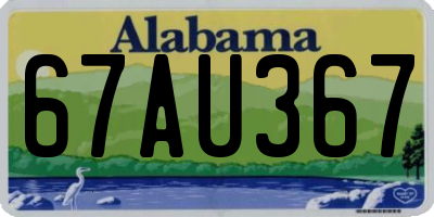 AL license plate 67AU367