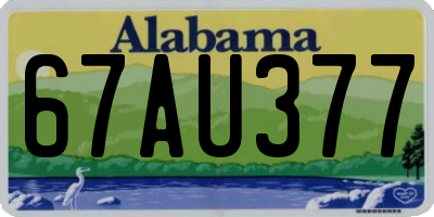 AL license plate 67AU377