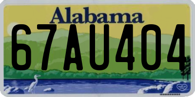 AL license plate 67AU404