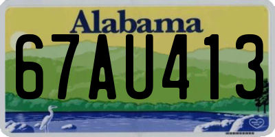 AL license plate 67AU413
