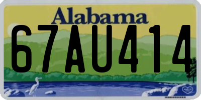 AL license plate 67AU414