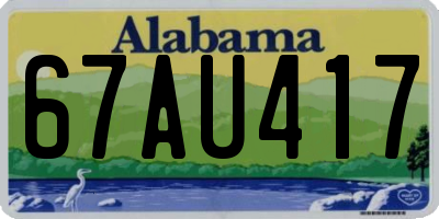 AL license plate 67AU417