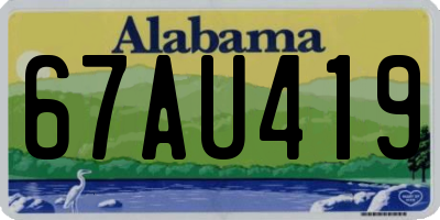 AL license plate 67AU419