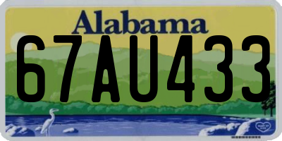 AL license plate 67AU433