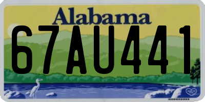 AL license plate 67AU441