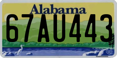 AL license plate 67AU443