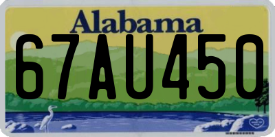 AL license plate 67AU450