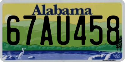AL license plate 67AU458