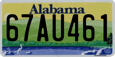AL license plate 67AU461