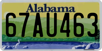 AL license plate 67AU463