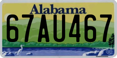 AL license plate 67AU467