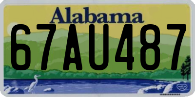 AL license plate 67AU487