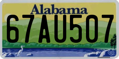 AL license plate 67AU507
