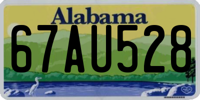 AL license plate 67AU528