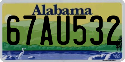 AL license plate 67AU532