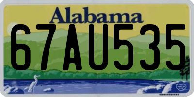 AL license plate 67AU535