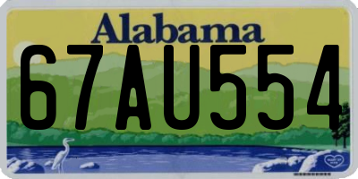 AL license plate 67AU554