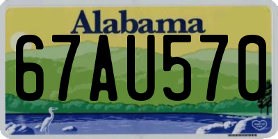 AL license plate 67AU570