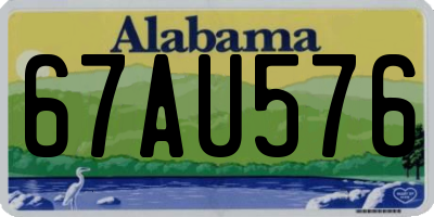 AL license plate 67AU576