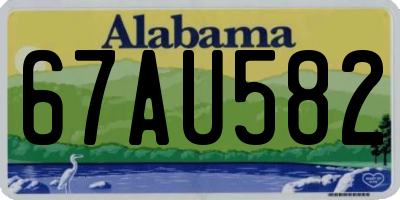 AL license plate 67AU582