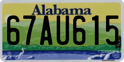 AL license plate 67AU615