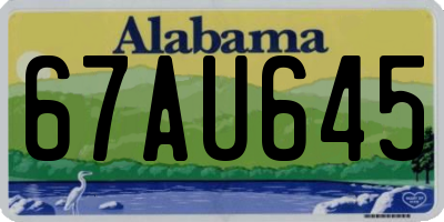 AL license plate 67AU645