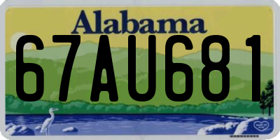 AL license plate 67AU681