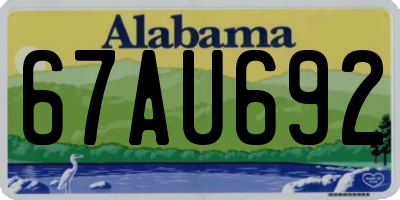 AL license plate 67AU692