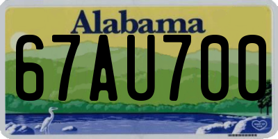 AL license plate 67AU700