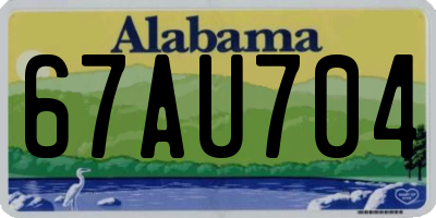 AL license plate 67AU704