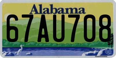 AL license plate 67AU708