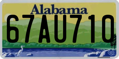 AL license plate 67AU710