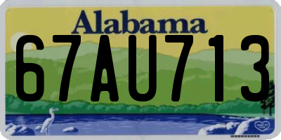 AL license plate 67AU713