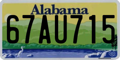 AL license plate 67AU715