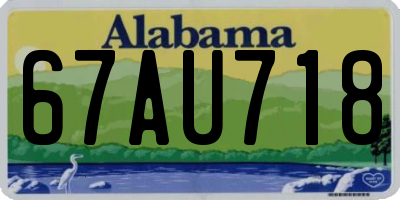 AL license plate 67AU718