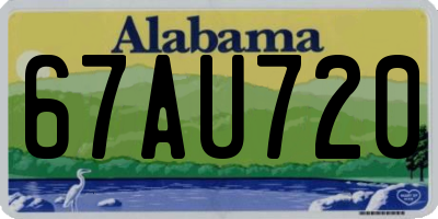 AL license plate 67AU720