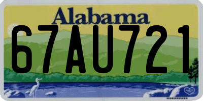AL license plate 67AU721