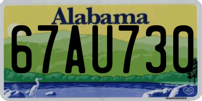 AL license plate 67AU730