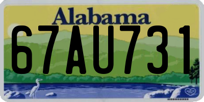 AL license plate 67AU731