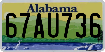 AL license plate 67AU736