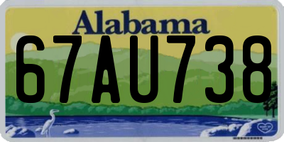 AL license plate 67AU738
