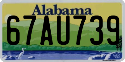 AL license plate 67AU739