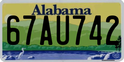 AL license plate 67AU742
