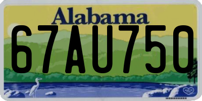 AL license plate 67AU750