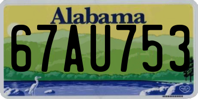 AL license plate 67AU753
