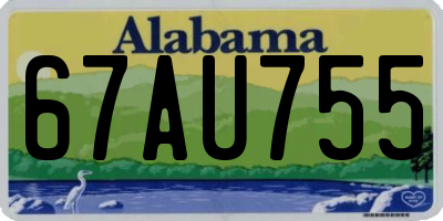 AL license plate 67AU755