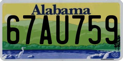 AL license plate 67AU759
