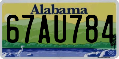 AL license plate 67AU784