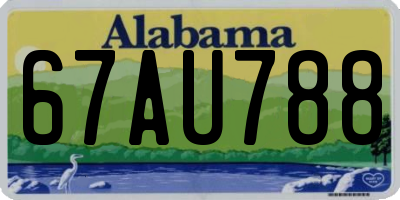 AL license plate 67AU788
