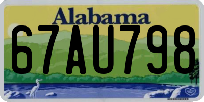 AL license plate 67AU798